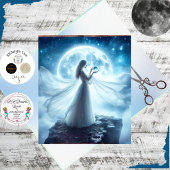 Decoupage Whimsical Full Moon Witchy Woman  薄葉紙