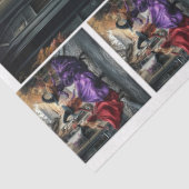 Decoupage Whimsical Halloween Witches 11x14 Canvas 薄葉紙 (詳細)