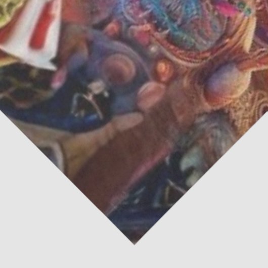 Decoupage Whimsical Mad Tea Party Fantasy Art 薄葉紙 (詳細)