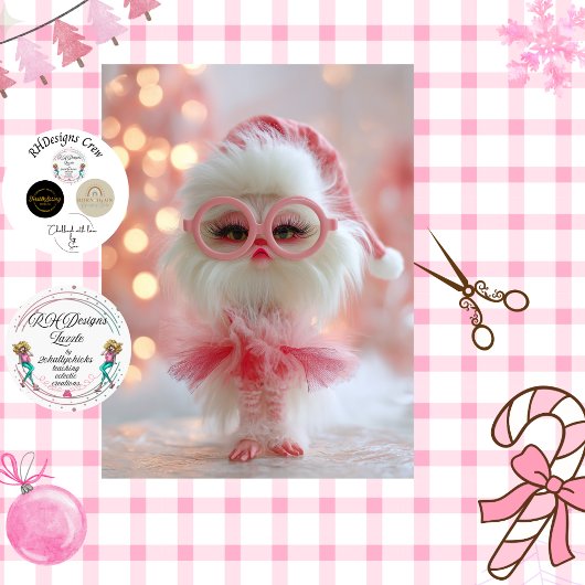 Decoupage Whimsical Prissy Pucker Sister #2 薄葉紙