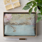 Decoupage Whimsical Spring Easter Rabbit Carriage 薄葉紙 (ギフト)