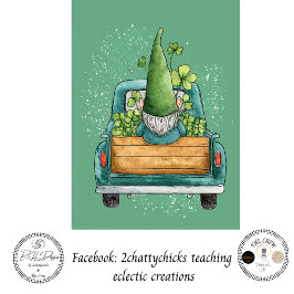 Decoupage Whimsical St. Patrick's Day Gnome  薄葉紙