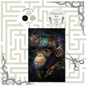 Decoupage Whimsical Steampunk Monkey Vibrant Color 薄葉紙