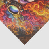 Decoupage Whimsical Steampunk Trickster Magic Cat 薄葉紙 (詳細)