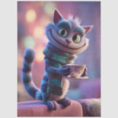 Decoupage Whimsical Wonderland Style Tea Cat 薄葉紙 (正面)