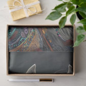 Decoupage White Ceremonial American Indian Horse 薄葉紙 (ギフト)