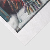 Decoupage Winter Highland Cow 11x14 Canvas 薄葉紙 (詳細)