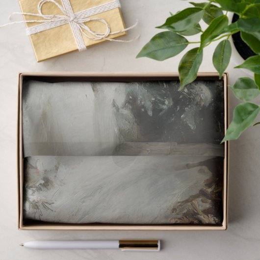 Decoupage Winter Scene Children in Sleight  薄葉紙 (ギフト)