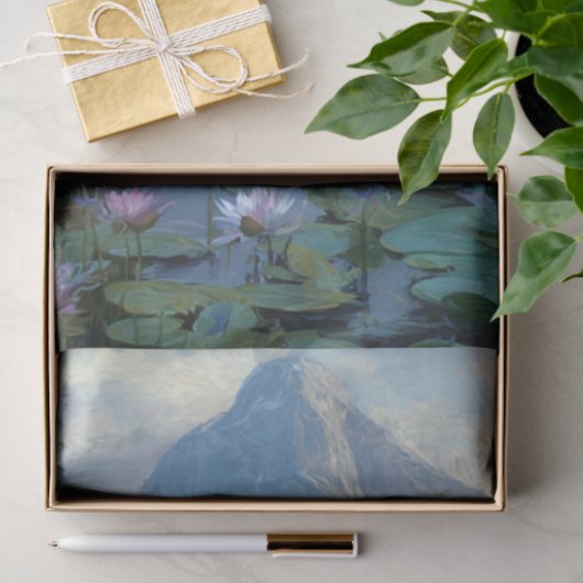 Decoupage Winter Scene Elk Hunting  薄葉紙 (ギフト)