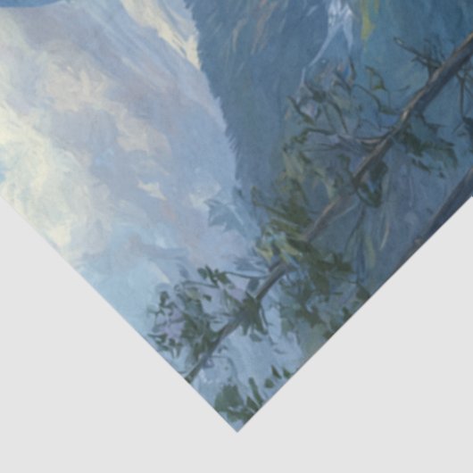 Decoupage Winter Scene Elk Hunting  薄葉紙 (詳細)