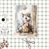 Decoupage Wolf Character Story Book  in Forest 薄葉紙