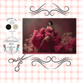 Decoupage Woman Dramatic Ruffles for Valentine  薄葉紙