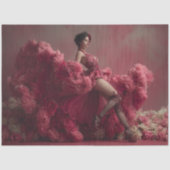 Decoupage Woman Floral Fantasy Corset Valentine 薄葉紙 (正面)