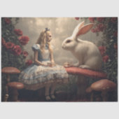 Decoupage Wonderful Curious Girl Rabbit Encounter 薄葉紙 (正面)