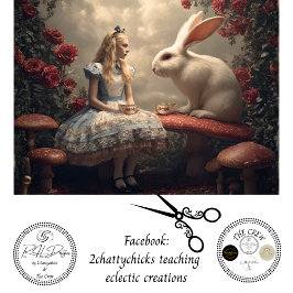 Decoupage Wonderful Curious Girl Rabbit Encounter 薄葉紙