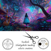 Decoupage Wonderland Path Psychedelic Forest 薄葉紙