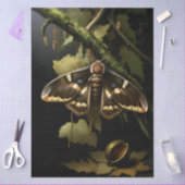 Decoupage Woodland Moth Illustration 薄葉紙 (クラフト)