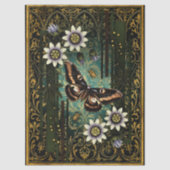 Decoupage Woodland Moth Illustration 薄葉紙 (正面)