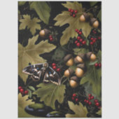 Decoupage Woodland Moth Illustration 薄葉紙 (正面)