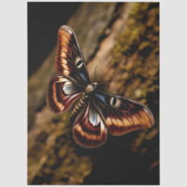 Decoupage Woodland Moth Illustration 薄葉紙