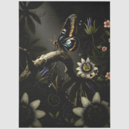 Decoupage Woodland Moth Illustration 薄葉紙