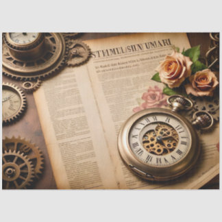 Decoupagepapier, SteamFunk Clock 1 薄葉紙
