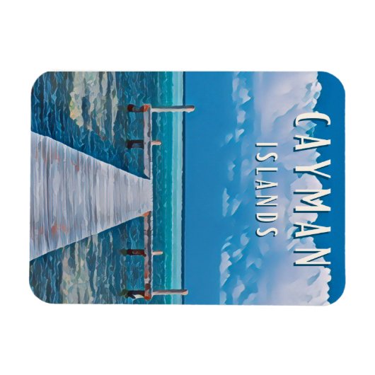 Découvrez le paradis tropical des Îles Caïmans マグネット (横)