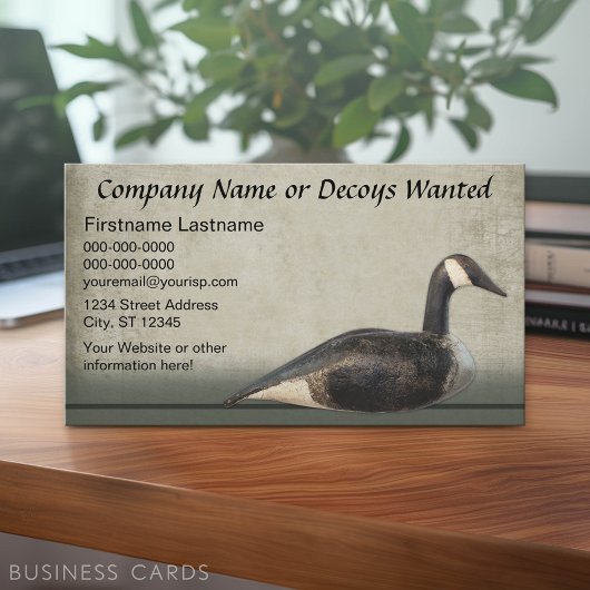 Decoy Business -アンティークスポーツの収集品 名刺