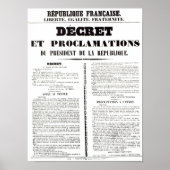 Decree & Proclamation by Napoleon Bonaparte ポスター (正面)
