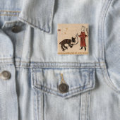 「Decrets de Gratien'からのくまの看守、 缶バッジ (インサイチュ)