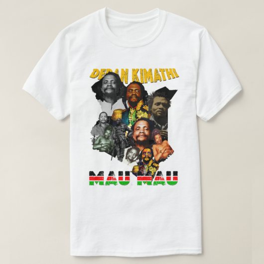 Dedan Kimathi Kenya Shirt Mau Mau Pan-African tee Tシャツ (デザイン正面)