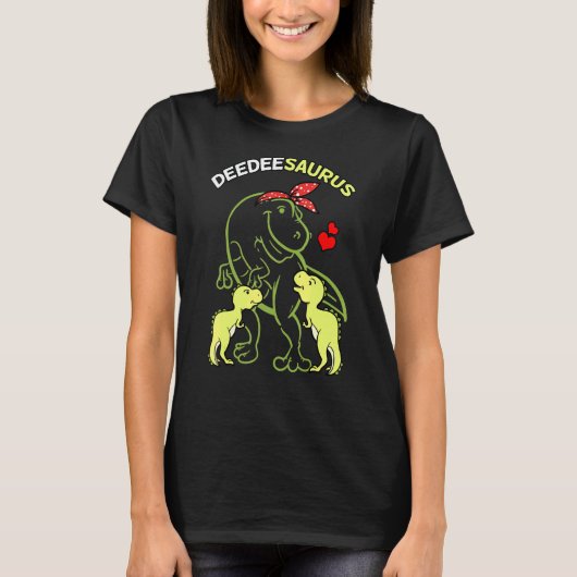 Dededeeesaurus Deee 2キッズ恐竜マザーズ・デイ Tシャツ (正面)