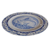 "Dedham Blue"と白うさぎデザインカッティングボード カッティングボード (角)