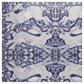 Dedham Blue & White Rabbit Tile Designerファブリック ファブリック (見本)