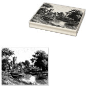 Dedham, Essex,ヴィンテージ・スケッチ ラバースタンプ (押印)