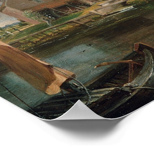 Dedham Lock and Mill, 1820 ポスター (角)