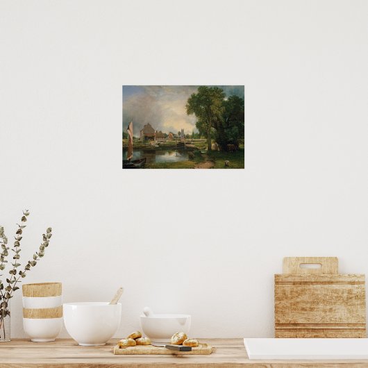 Dedham Lock and Mill, 1820 ポスター (キッチン)