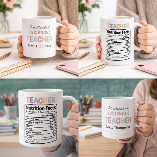 Dedicated Science Teacher Personalized Name  コーヒーマグカップ
