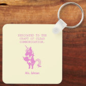 Dedicated To Craft of Clear Communication キーホルダー (裏面)