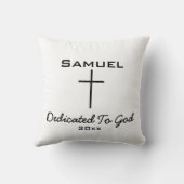 Dedicated to God Child Dedication Cross クッション (裏面)