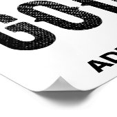 DEDICATED TO GOD COOL CUSTOMIZABLE BLACK TEXT ポスター (角)