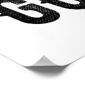 DEDICATED TO GOD COOL CUSTOMIZABLE BLACK TEXT ポスター (角)