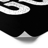 DEDICATED TO GOD COOL CUSTOMIZABLE WHITE  TEXT ポスター (角)