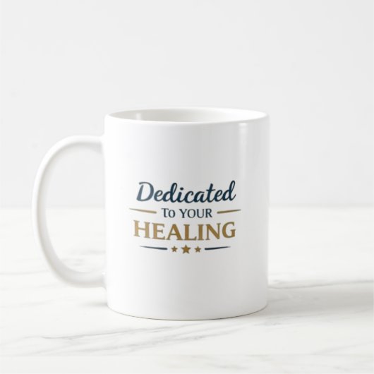 Dedicated to Your Healing Personalized コーヒーマグカップ (左)