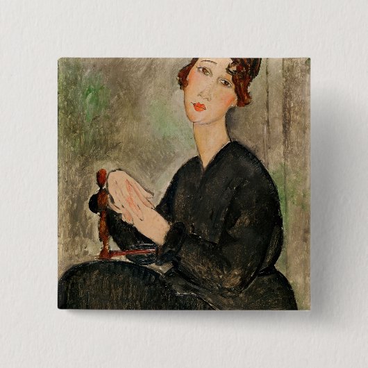 Dedie Hayden 1918年のポートレート 缶バッジ (正面)