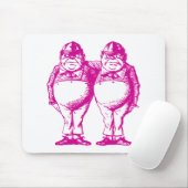 Deeを音楽で誘い、Dumによってインクをしみ込ませられるピンクを音楽で誘って下さい マウスパッド (マウス)