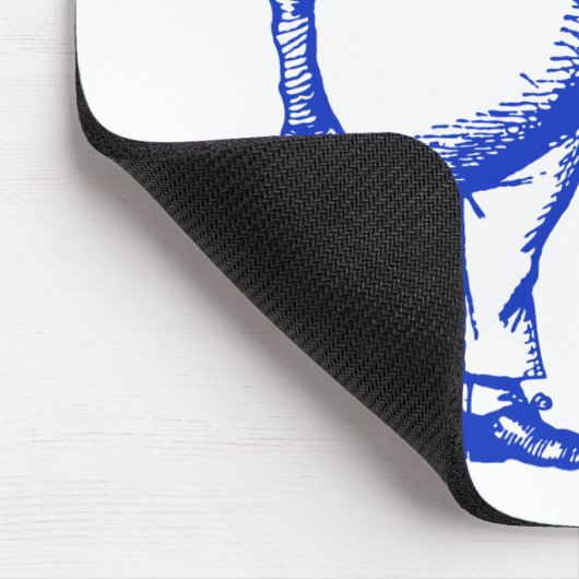 Deeを音楽で誘い、Dumによってインクをしみ込ませられる青を音楽で誘って下さい マウスパッド (コーナー)