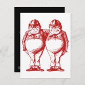 Deeを音楽で誘い、Dumの赤いプロムの入札を音楽で誘って下さい 招待状 (正面/裏面)