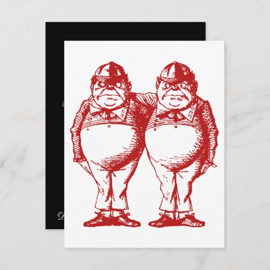 Deeを音楽で誘い、Dumの赤いプロムの入札を音楽で誘って下さい 招待状 (正面/裏面)