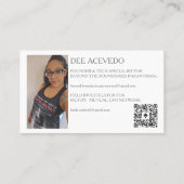 Dee Paranormal Horizontal Business Card with Photo 名刺 (裏面)